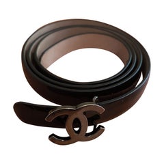 Chanel black patent leather.