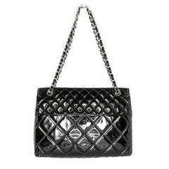 Chanel Black Patent Leather In The Business Flap Bag
