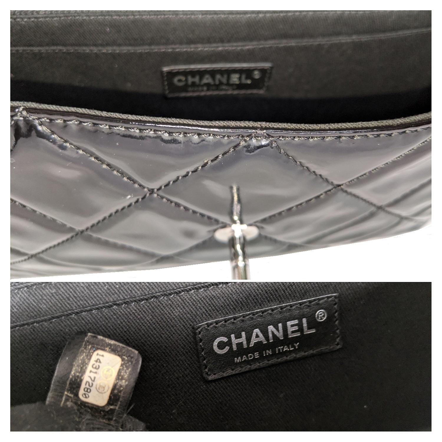 Women's Chanel Black Patent Leather In The Business Flap Bag
