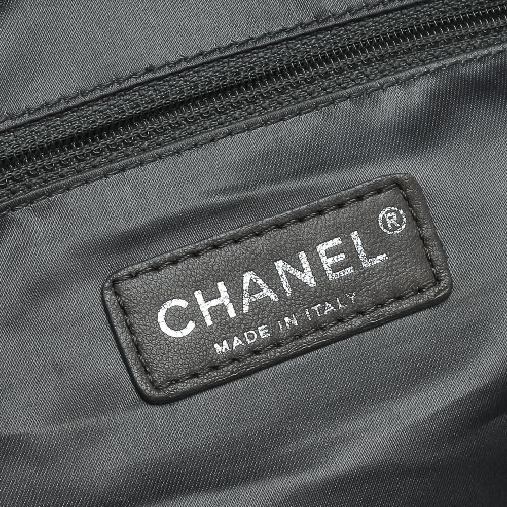 Chanel Black Patent Leather Large Luxe Ligne Bowler Bag 8
