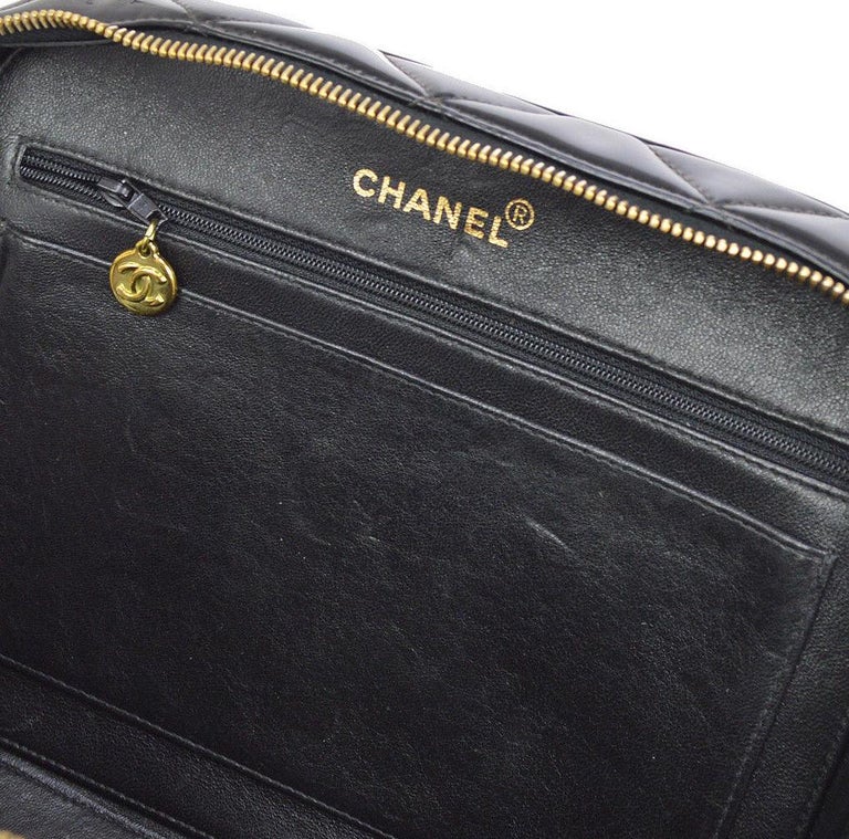 Chanel Black Patent Leather Lunch Travel Top Handle Satchel Tote ...