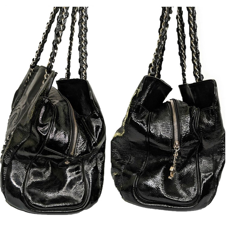 Chanel Luxe Ligne Patent Leather Tote Bag (SHG-33669)