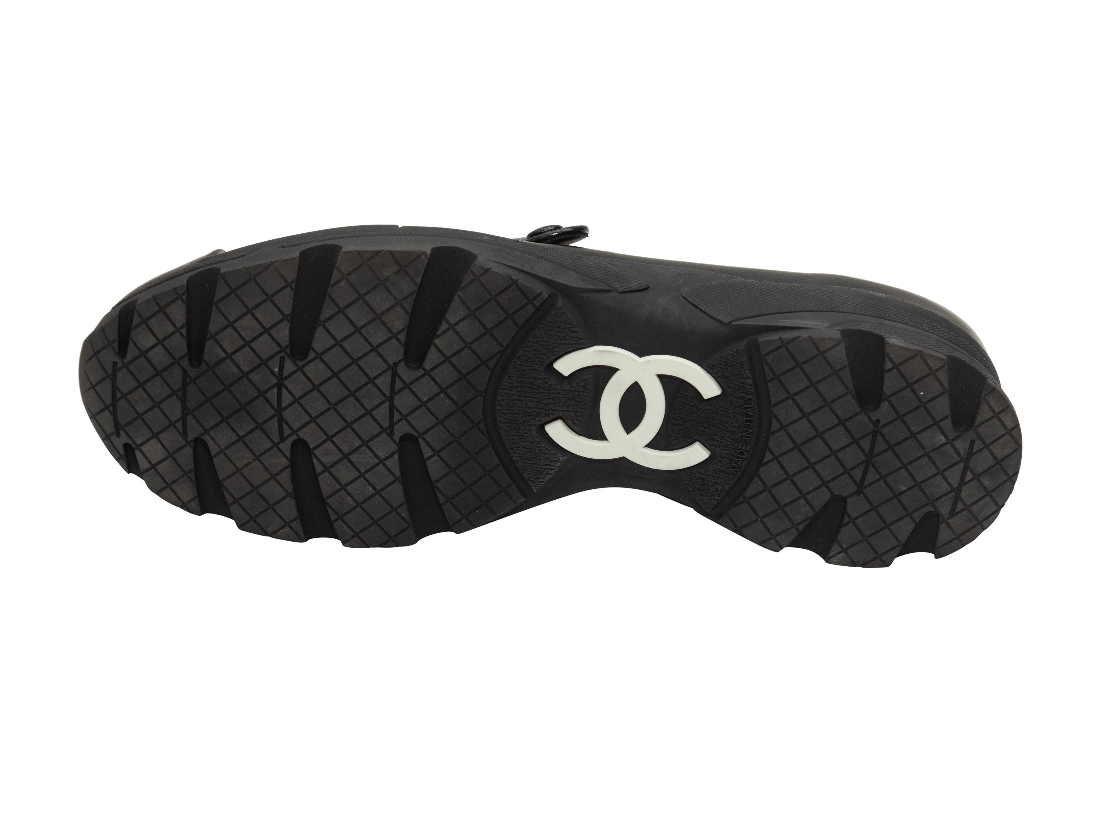 Chanel Black Patent Leather Mary Jane Flats 2