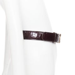 CHANEL black patent leather matte gold-tone CC buckle camellia belt 95cm