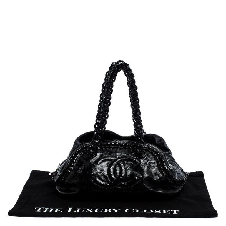 Chanel Black Luxe Ligne Bowler Bag - Vintage Lux