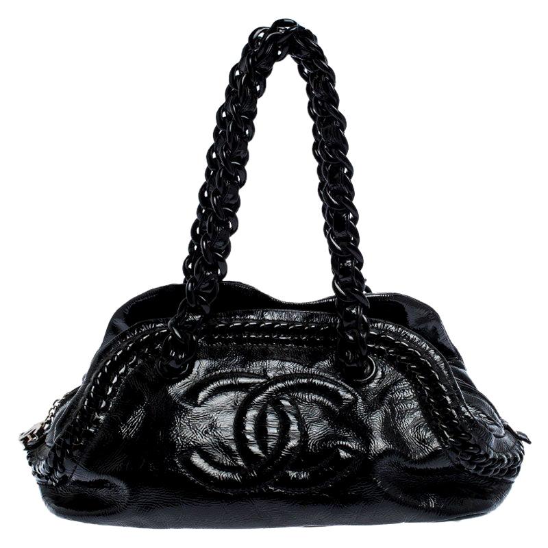 black patent bag