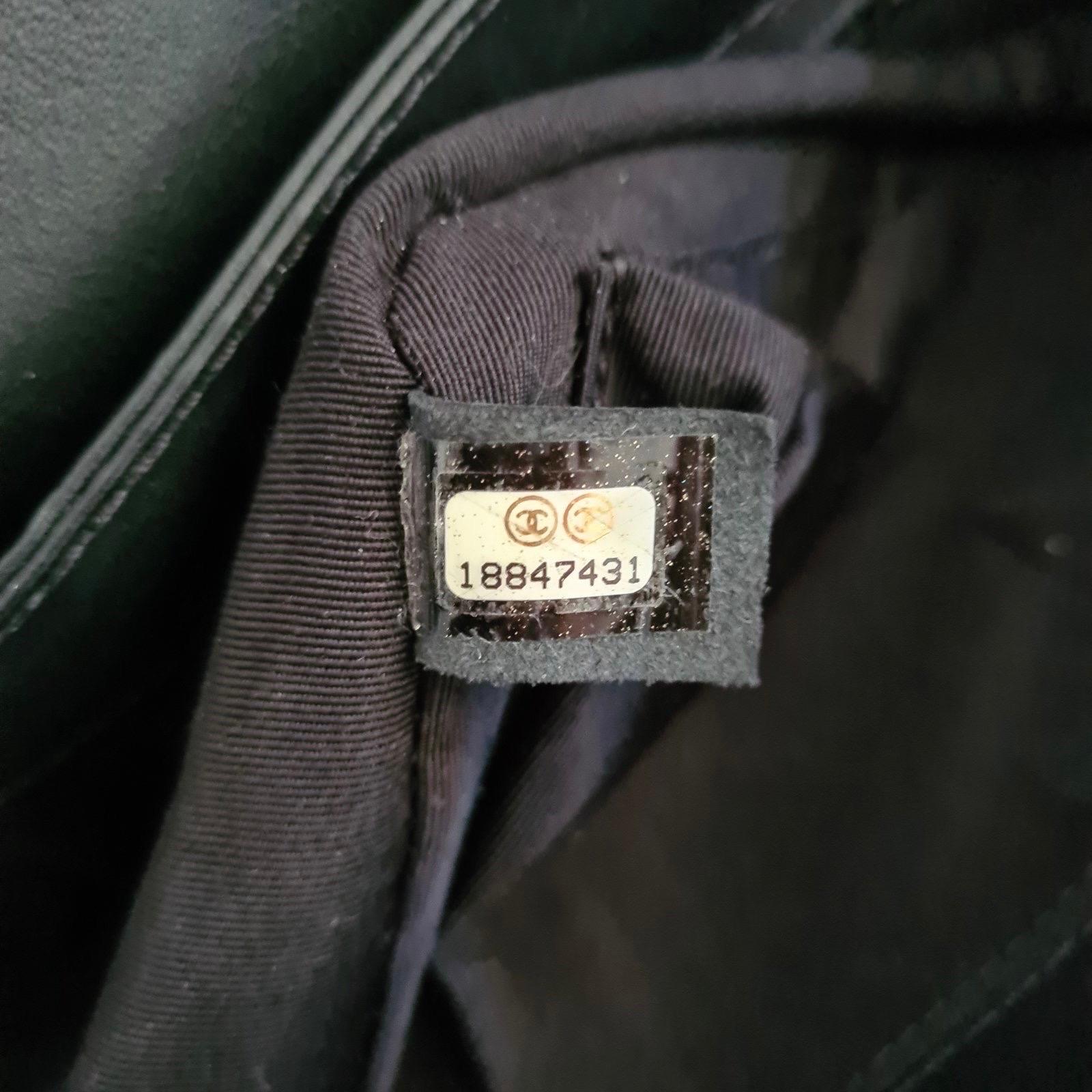Chanel Black Patent Leather New Medium Boy Bag  11