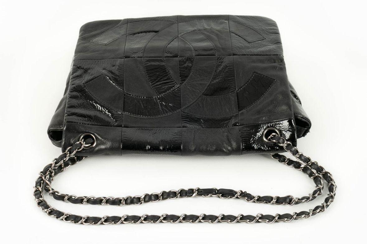 Chanel Black Patent Leather Patchwork Bag, 2006/2007 For Sale 1