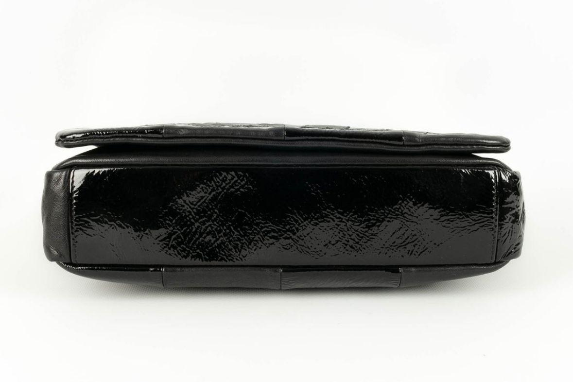 Chanel Black Patent Leather Patchwork Bag, 2006/2007 For Sale 4
