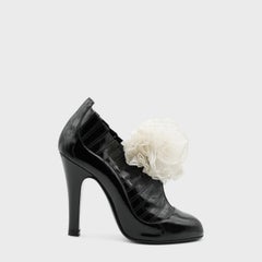 Chanel Black Patent Leather Pumps with White Camellias, Métiers d’Art 2018