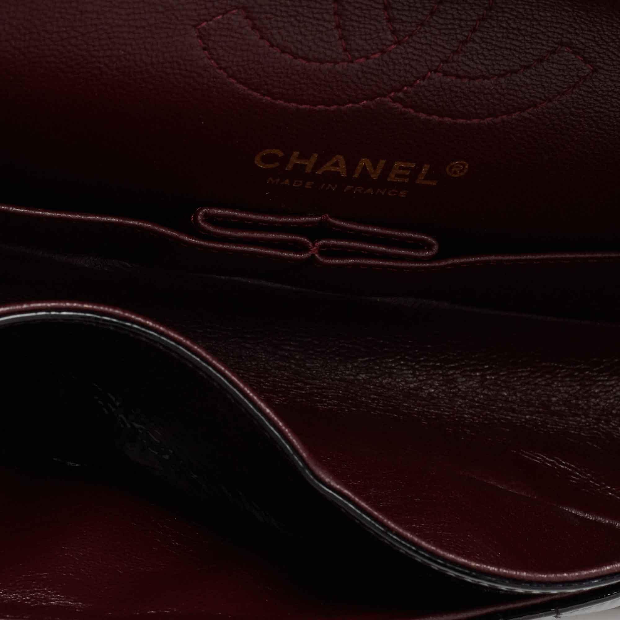 Chanel Black Patent Leather Puzzle Reissue 2.55 Classic 225 Flap Bag 2