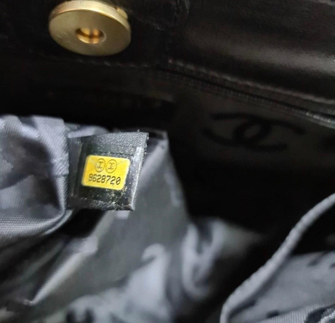 Chanel Black Patent Leather Triple Coco Tote Bag 5