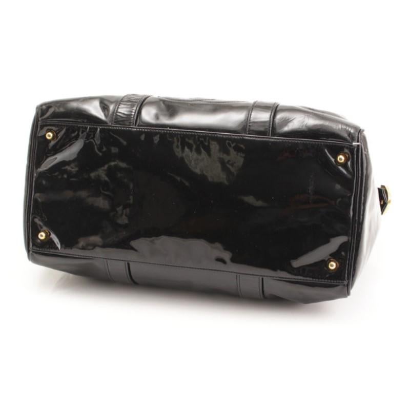 Women's Chanel Black Patent Leather Vintage CC Boston Bag