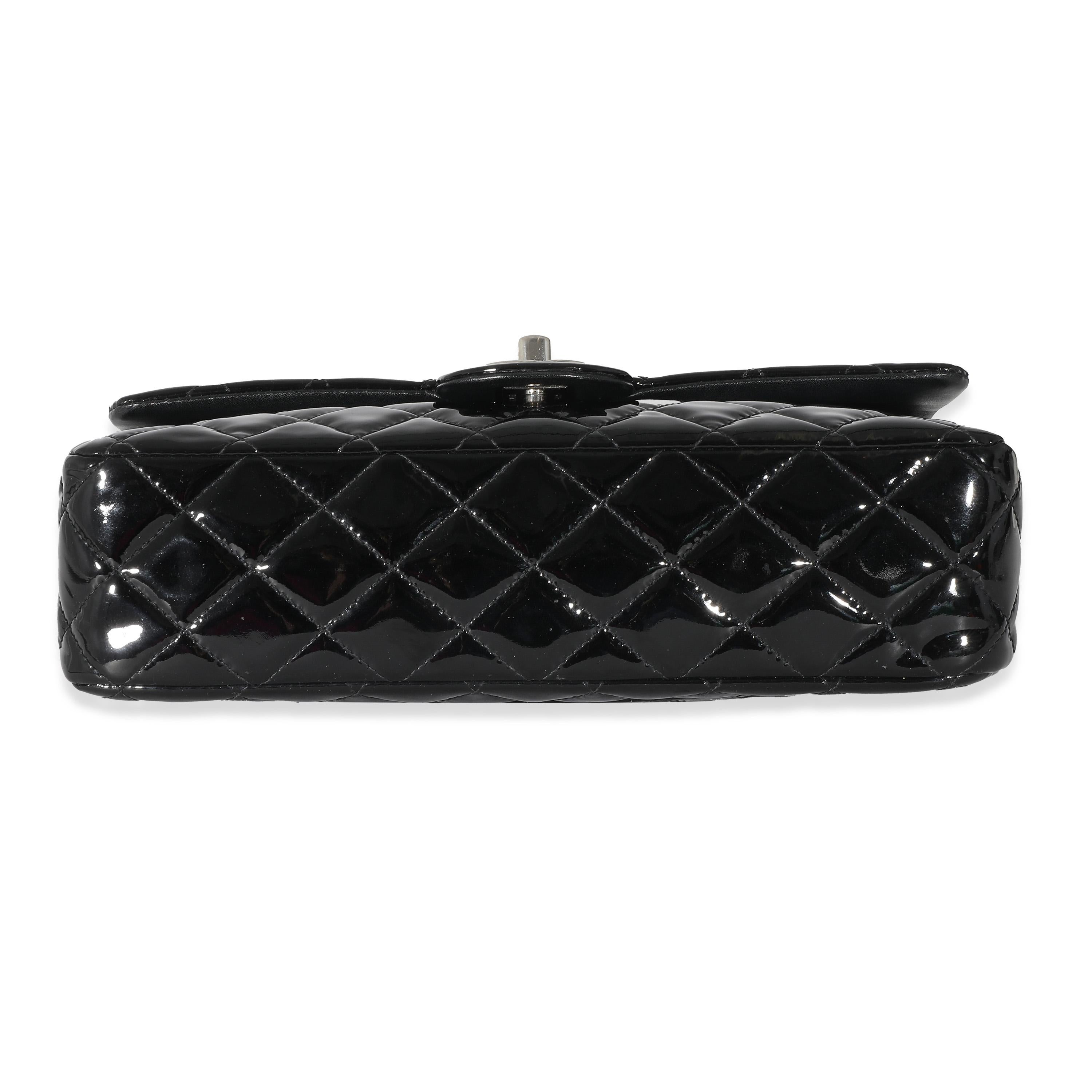 Chanel Black Patent Medium Classic Double Flap Bag 3