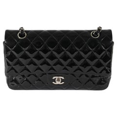 Chanel Black Patent Medium Classic Flap Bag