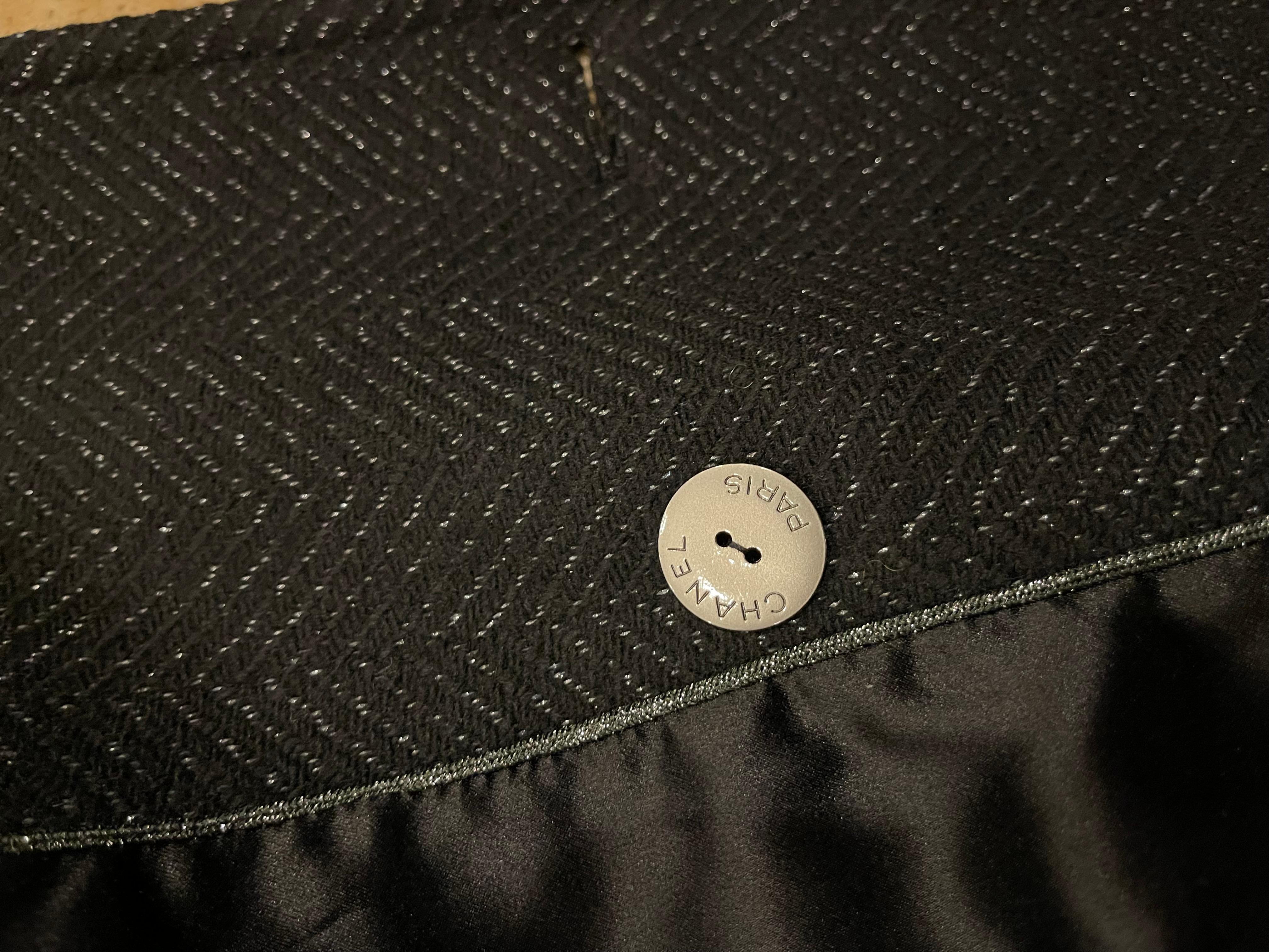 Chanel Black Peacoat CC Buttons *RARE* For Sale 3