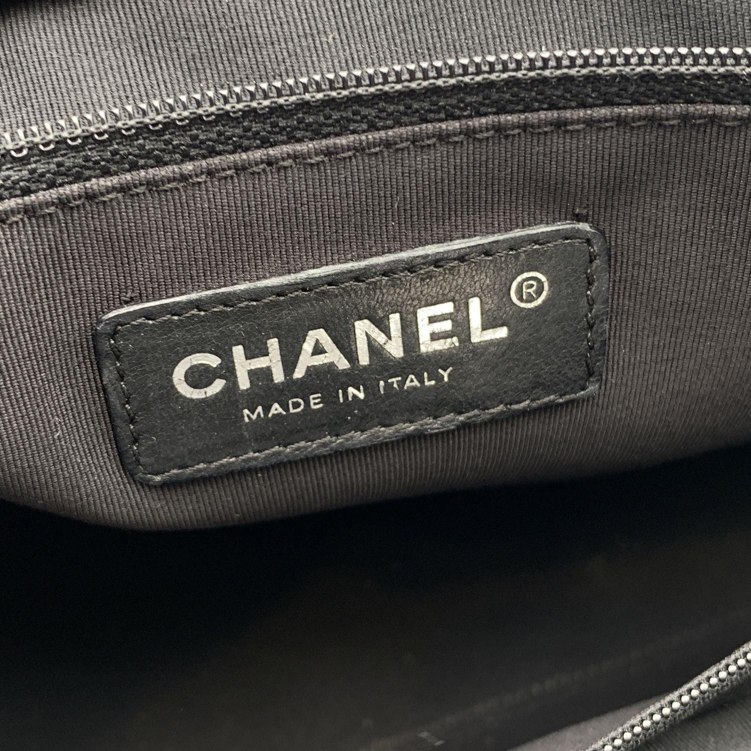 Women's Chanel Black Pebbled Leather Executive Tote Bag Handbag 2000s