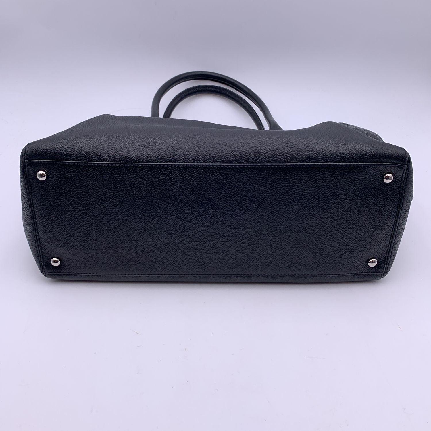 Chanel Black Pebbled Leather Executive Tote Bag Handbag 2000s 3