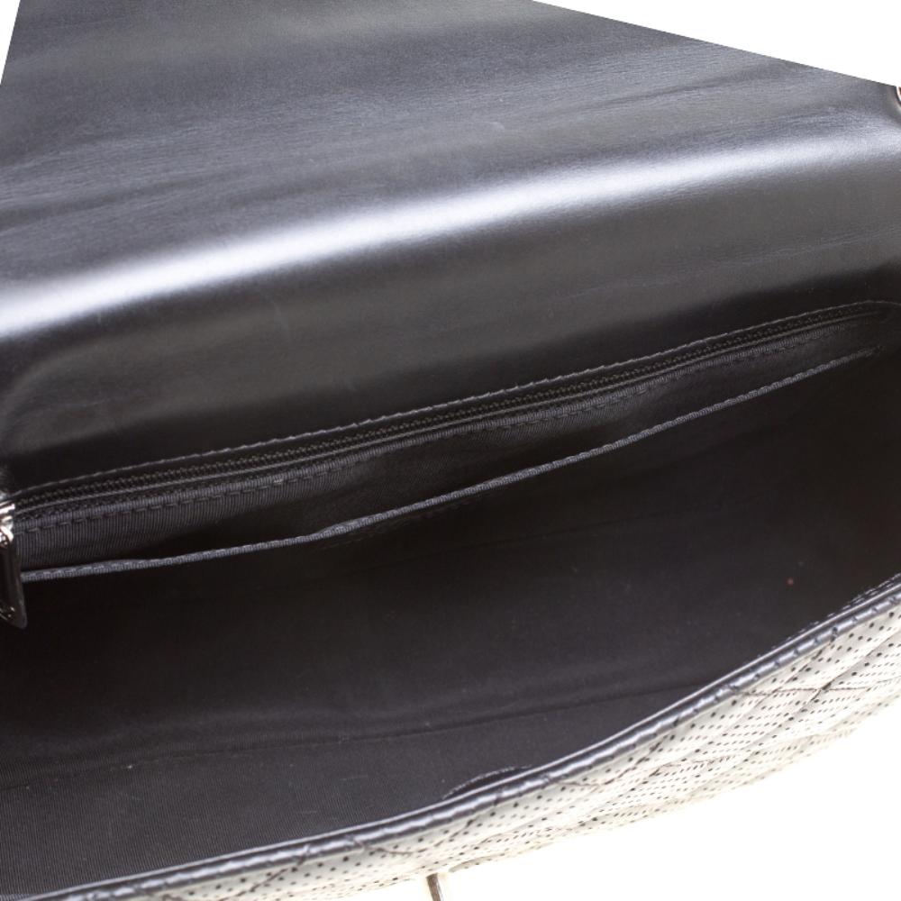 Chanel Black Perforated Leather Flap Shoulder Bag 3