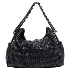 Chanel Black Perforated Leather Up in the Air Tote Chanel