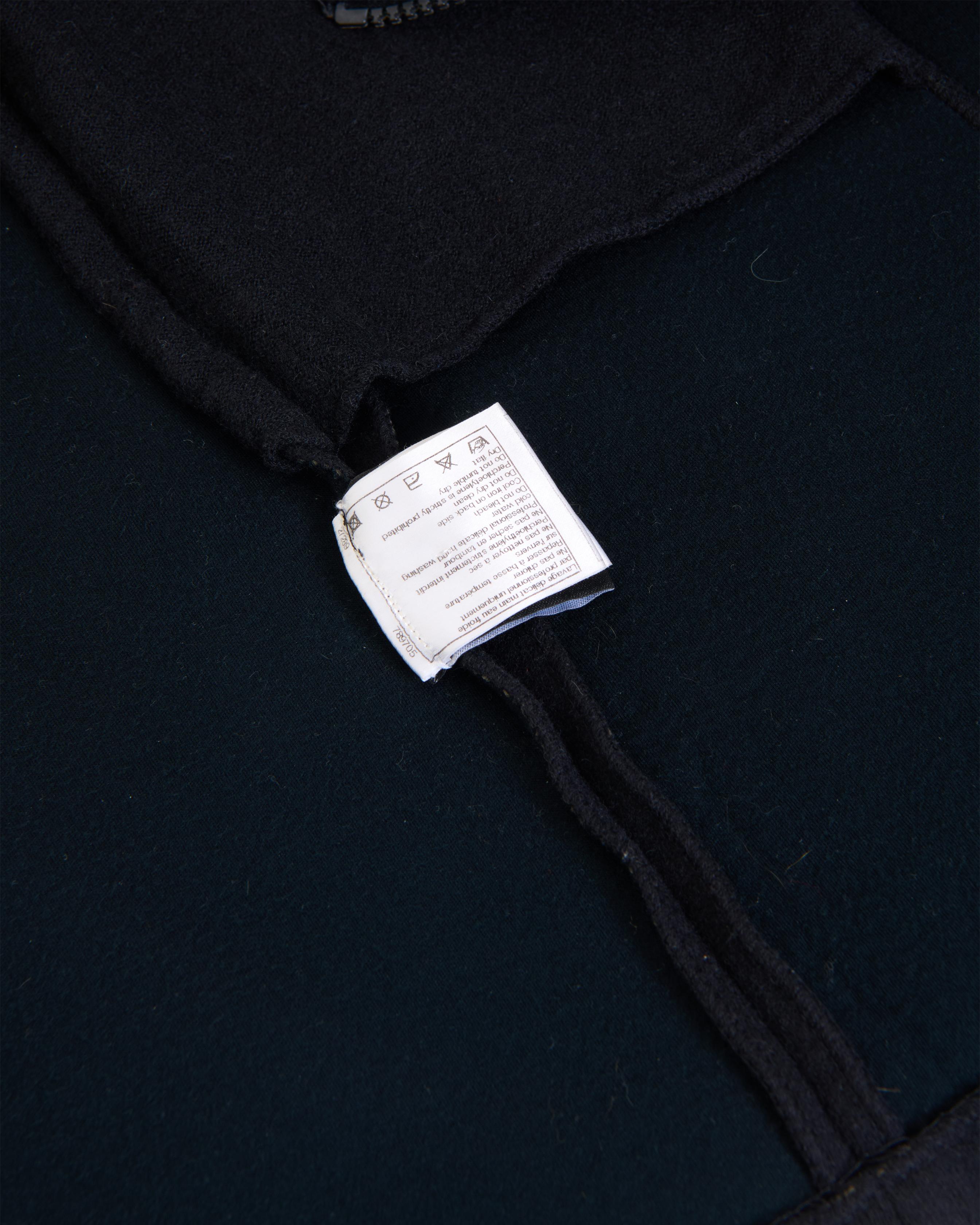 Chanel Black Pile Zipper Dress For Sale 5