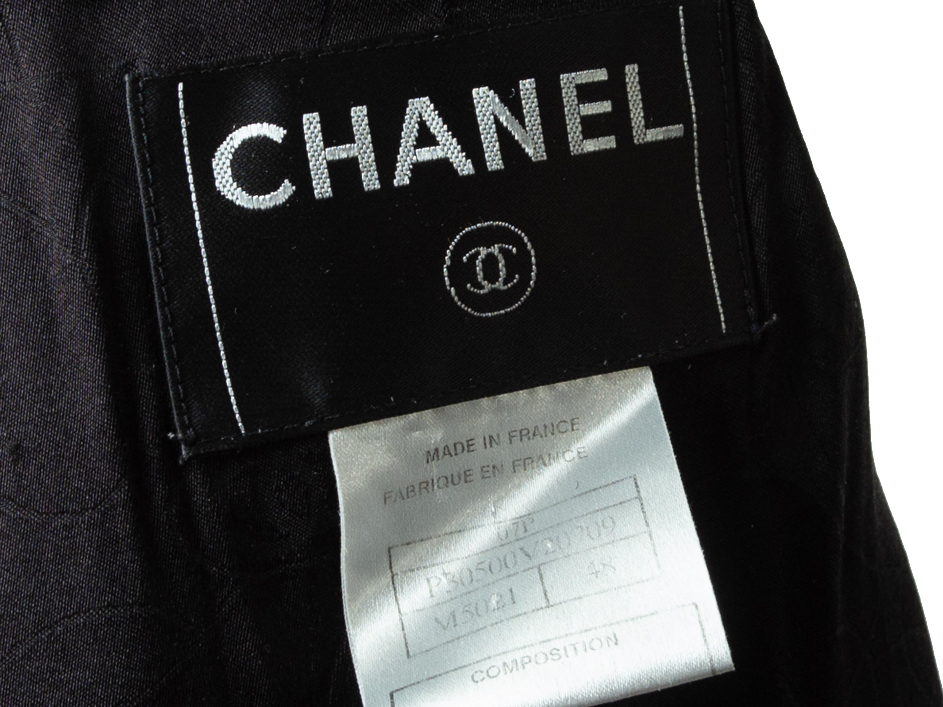 Women's Chanel Black & Pink Boucle Tweed Coat