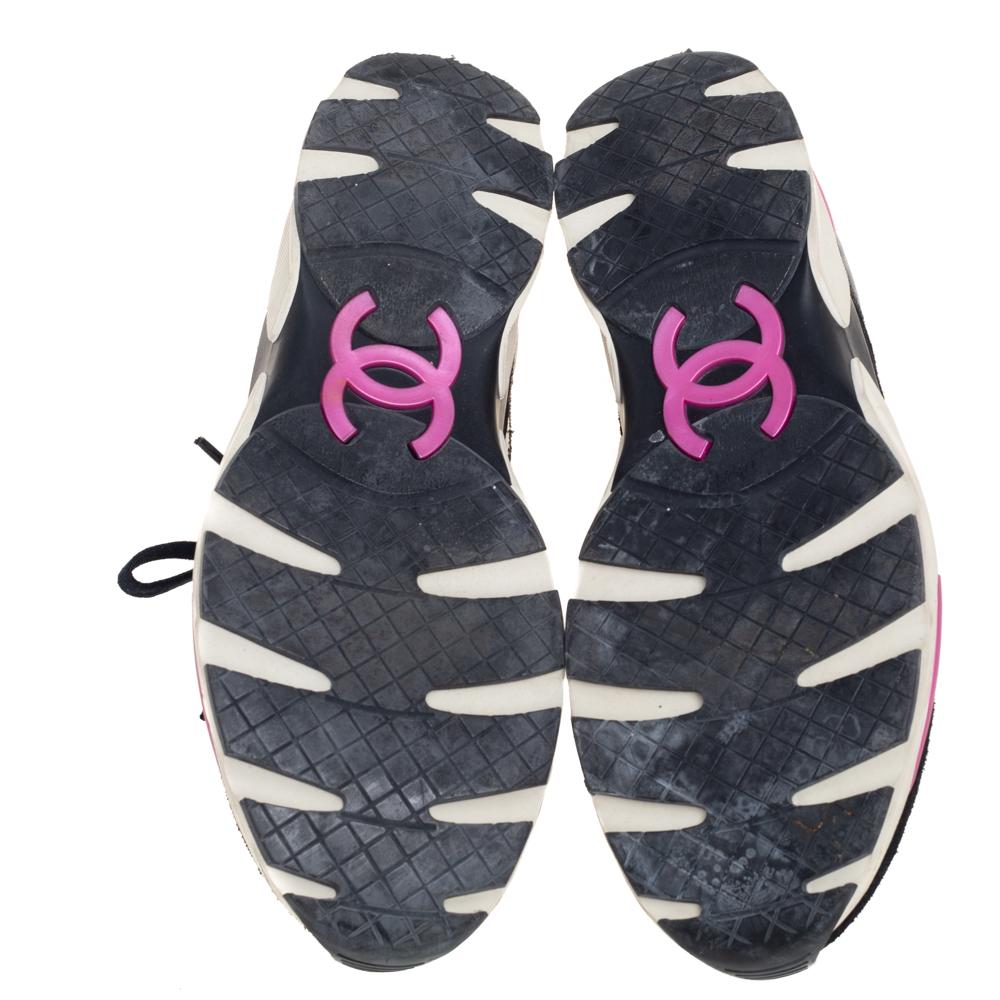 pink and black chanel sneakers