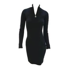 Chanel Black Pink White Wool Dress