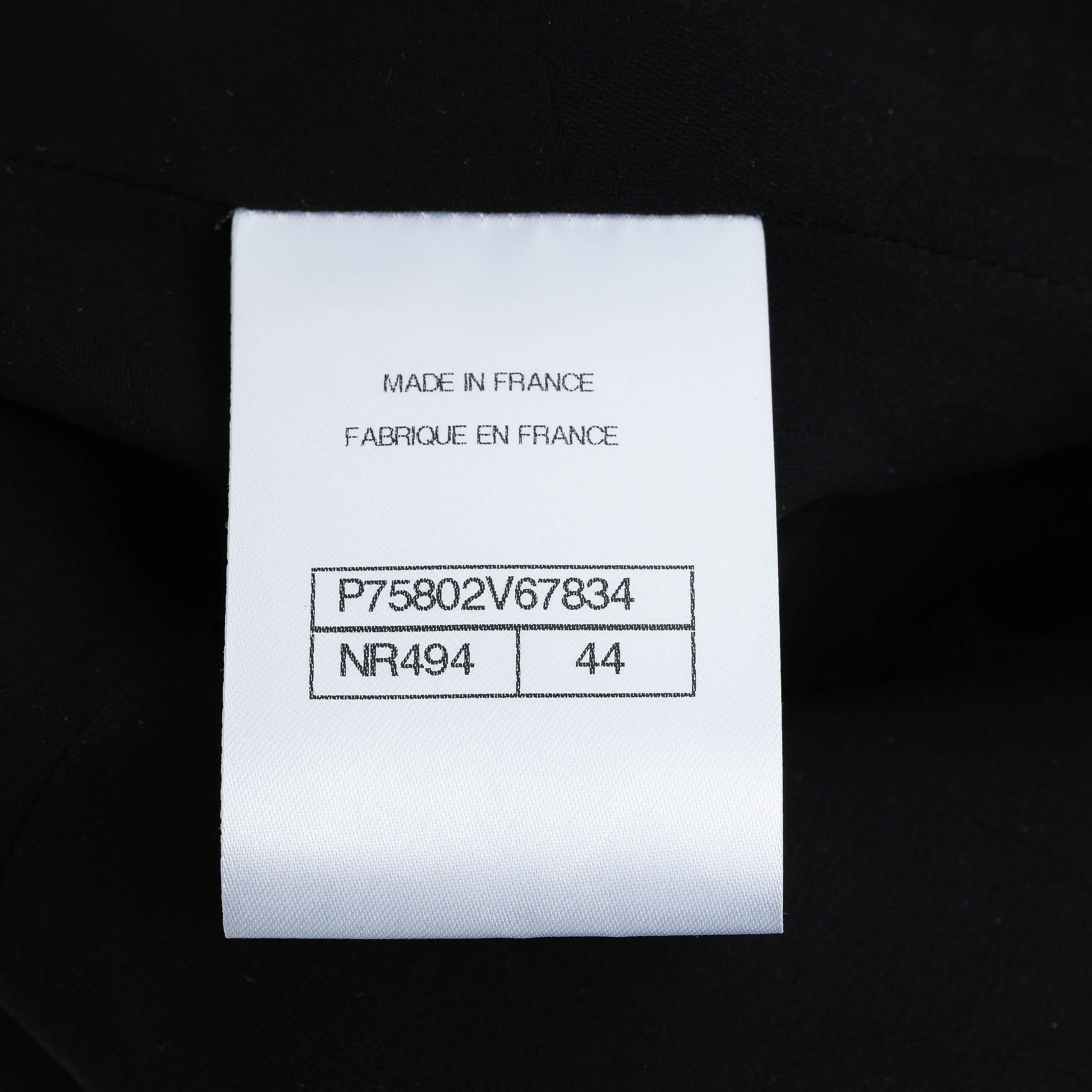 CHANEL negro y rosa mezcla de lana 23K TWEED Chaqueta 44 L en venta 3