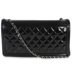 Chanel Black Plexiglass Patent Crystal Lego Brick Flap Bag