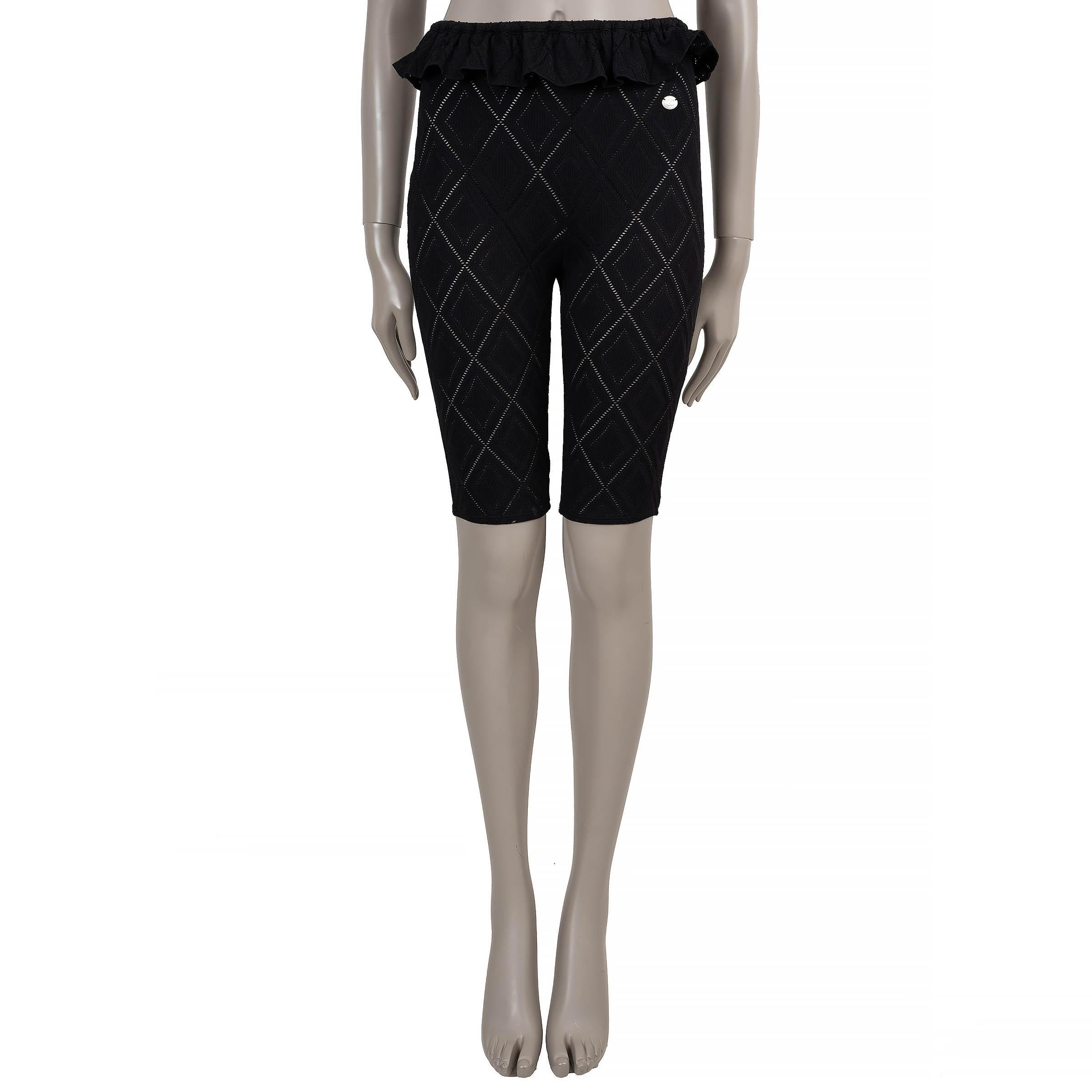 Femenino o masculino CHANEL poliamida negro 22M COCO BEACH POINTELLE BIKER Pantalones cortos 36 XS en venta