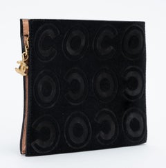 Chanel Black Pony Hair Coco Pouch