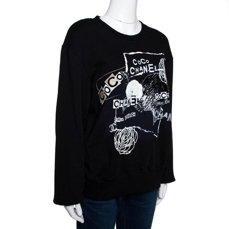 Sweatshirt Chanel Black size S International in Cotton - 18835858