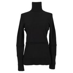 Chanel Black Pullover in Black Wool Turtleneck