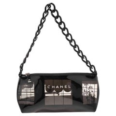Chanel Black PVC Maison Window Print Baguette Bag