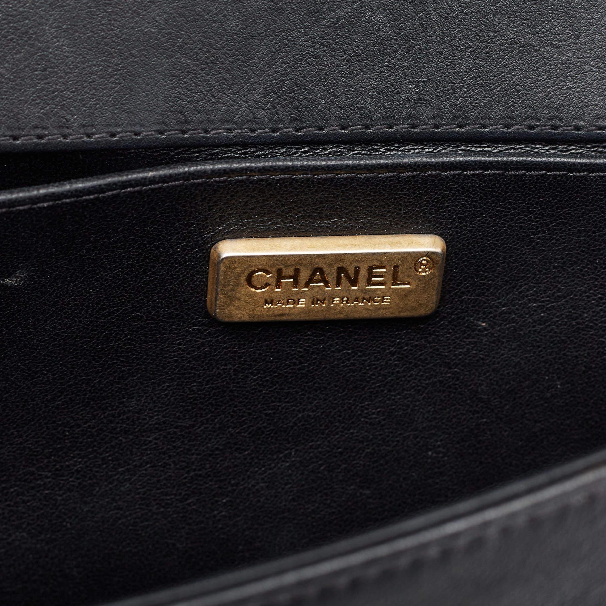 Chanel Black Python and Leather Medium Boy Flap Bag 7