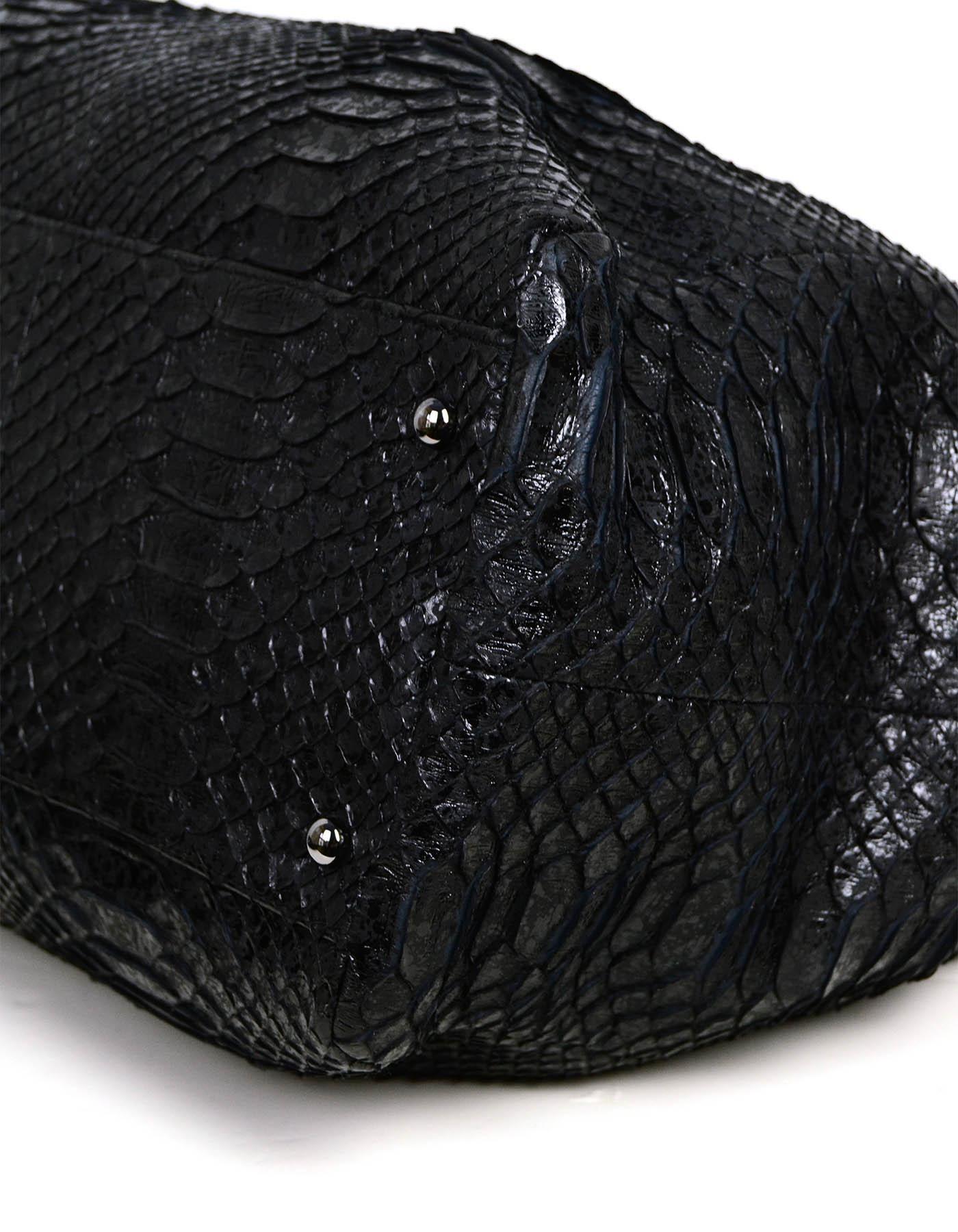 Women's Chanel Black Python CC Accordion Large Chain Tote Bag rt. $4, 850