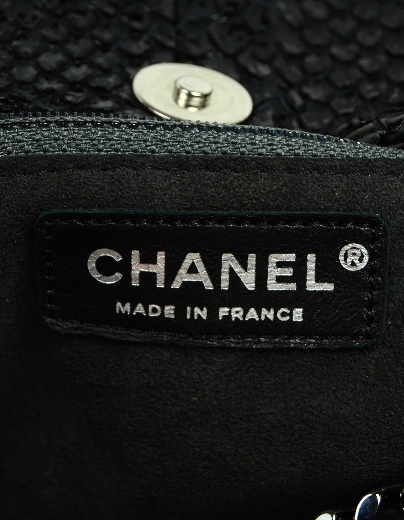 Chanel Black Python CC Accordion Large Chain Tote Bag rt. $4, 850 3