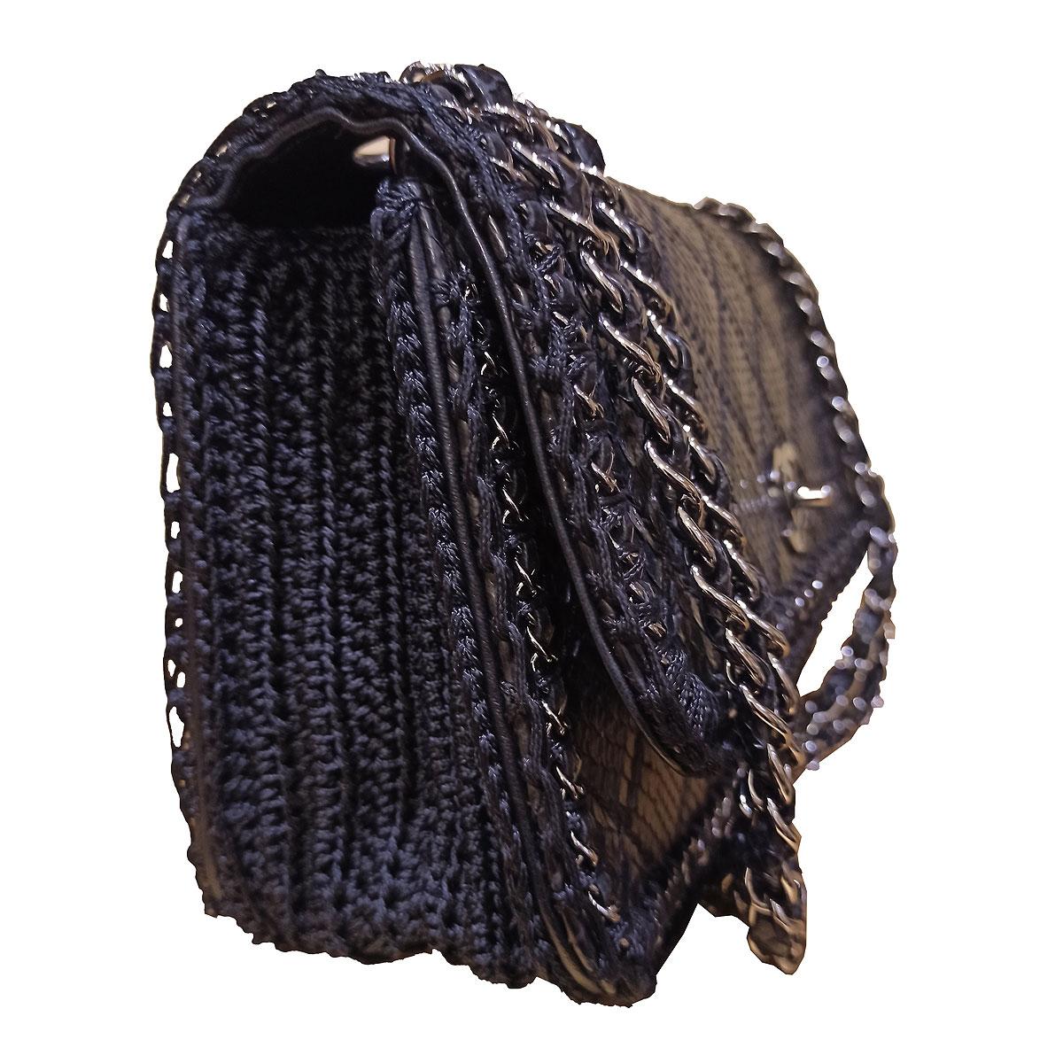 Chanel Black Python Classic Bag In Excellent Condition In Gazzaniga (BG), IT