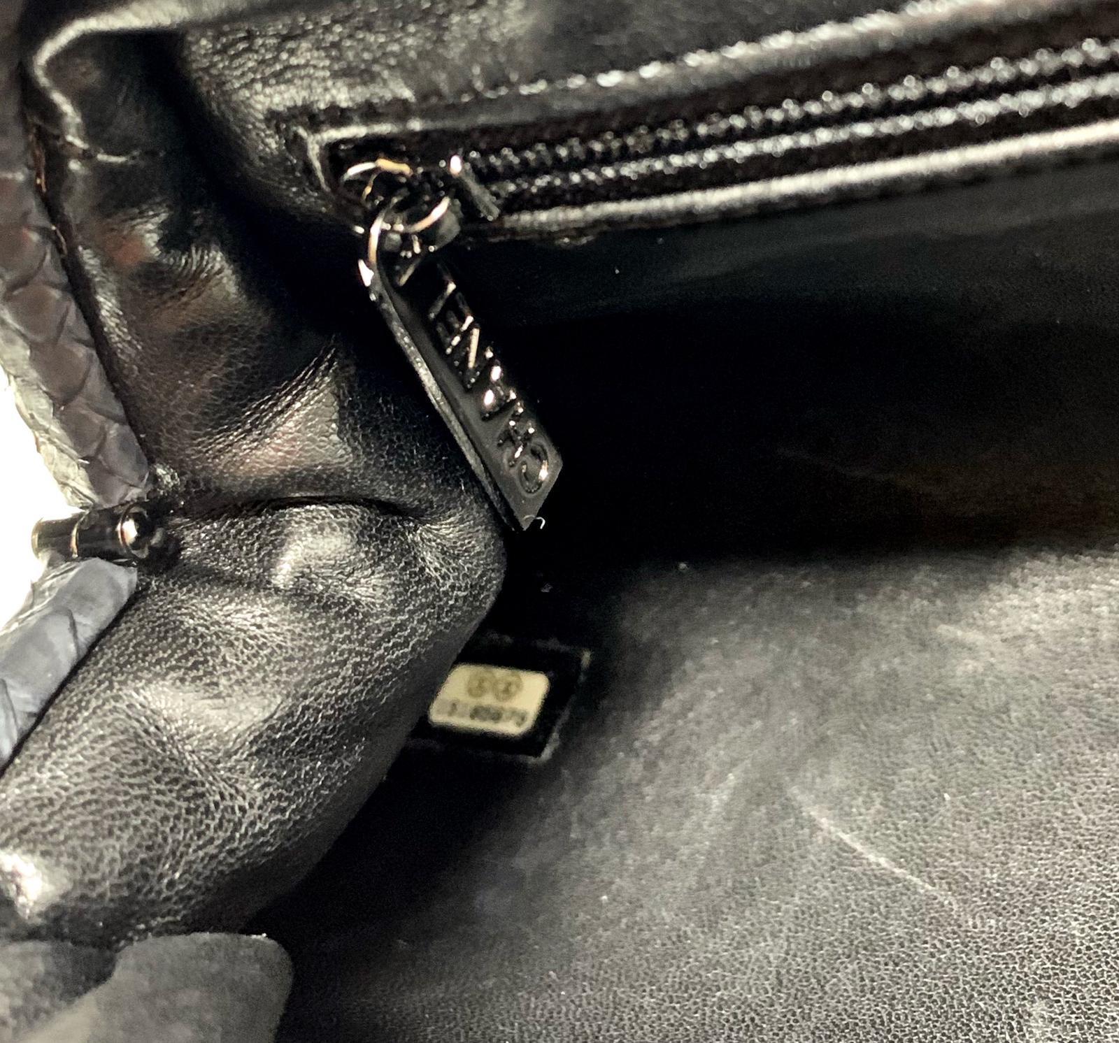Chanel Black Python Leather Timeless Clutch, 2011 3