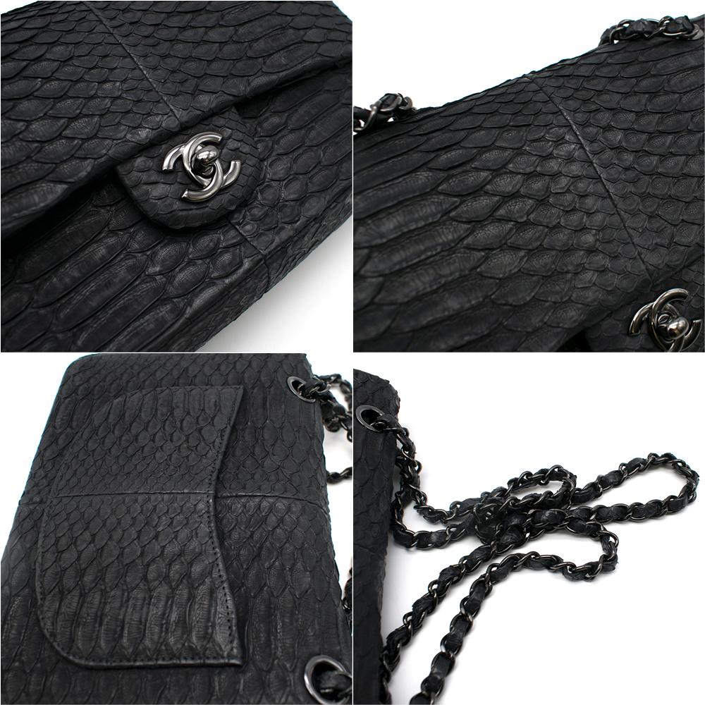 Chanel Black Python Medium Flap Bag 25cm 1