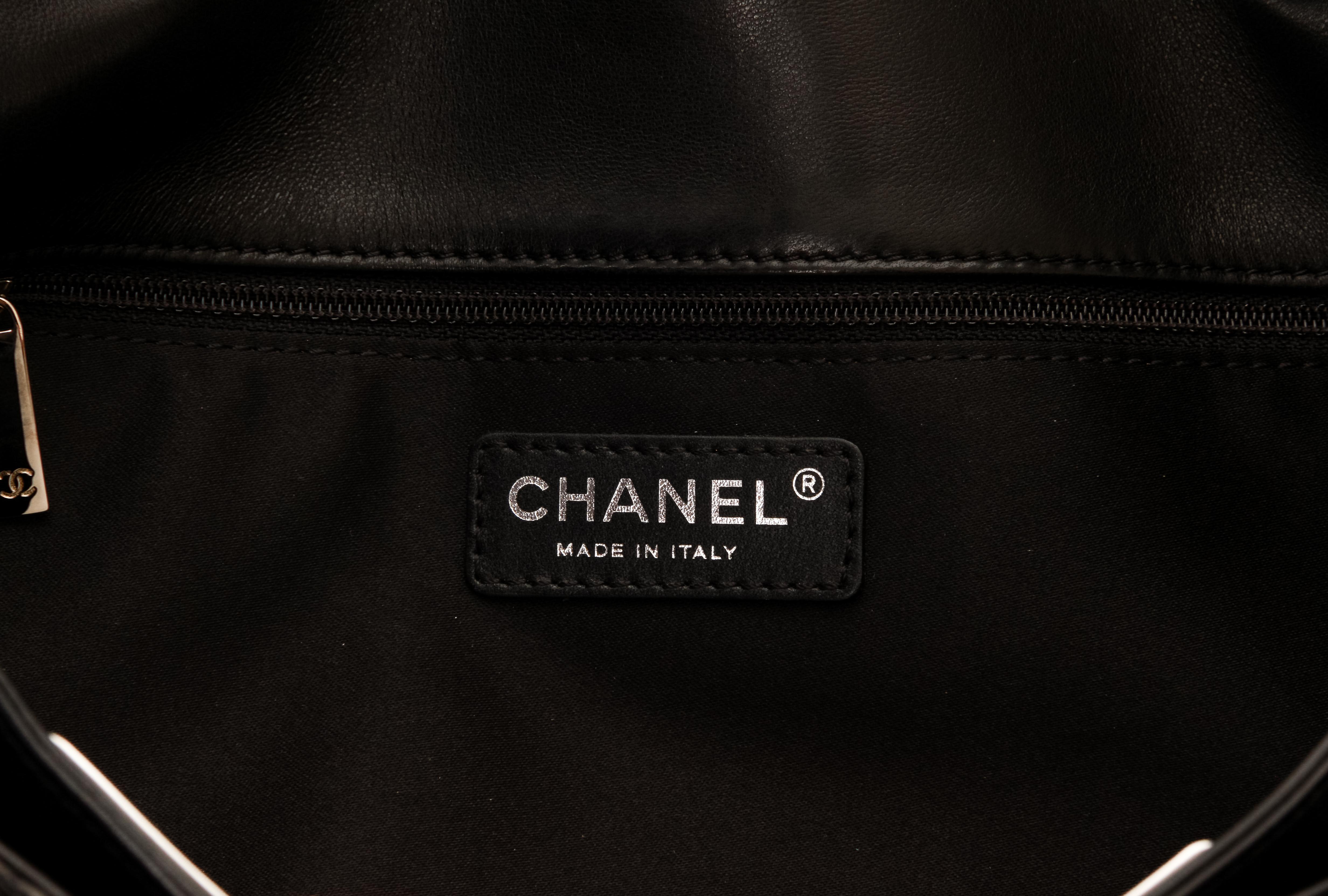 Women's Chanel Black Python Single Flap Bag