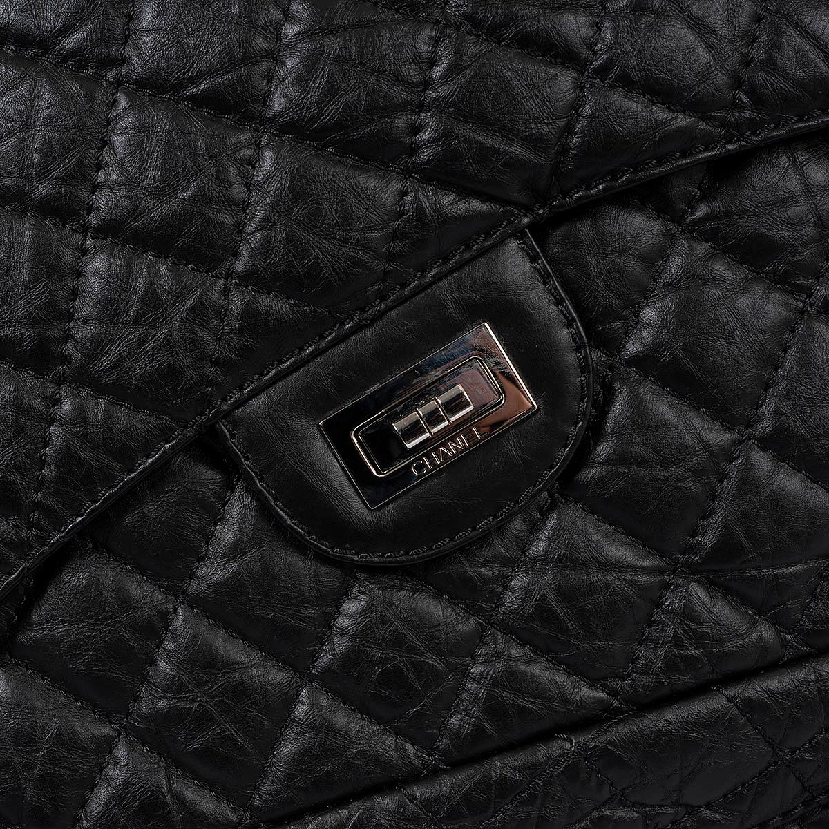 CHANEL black quilted aged calf leather 2010 KARL CABAS Tote Bag 3