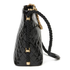 CHANEL Black Quilted Aged Calfskin Leather En Vogue Hobo Bag