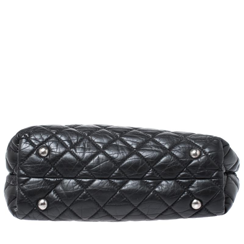 large black quilted chanel bag