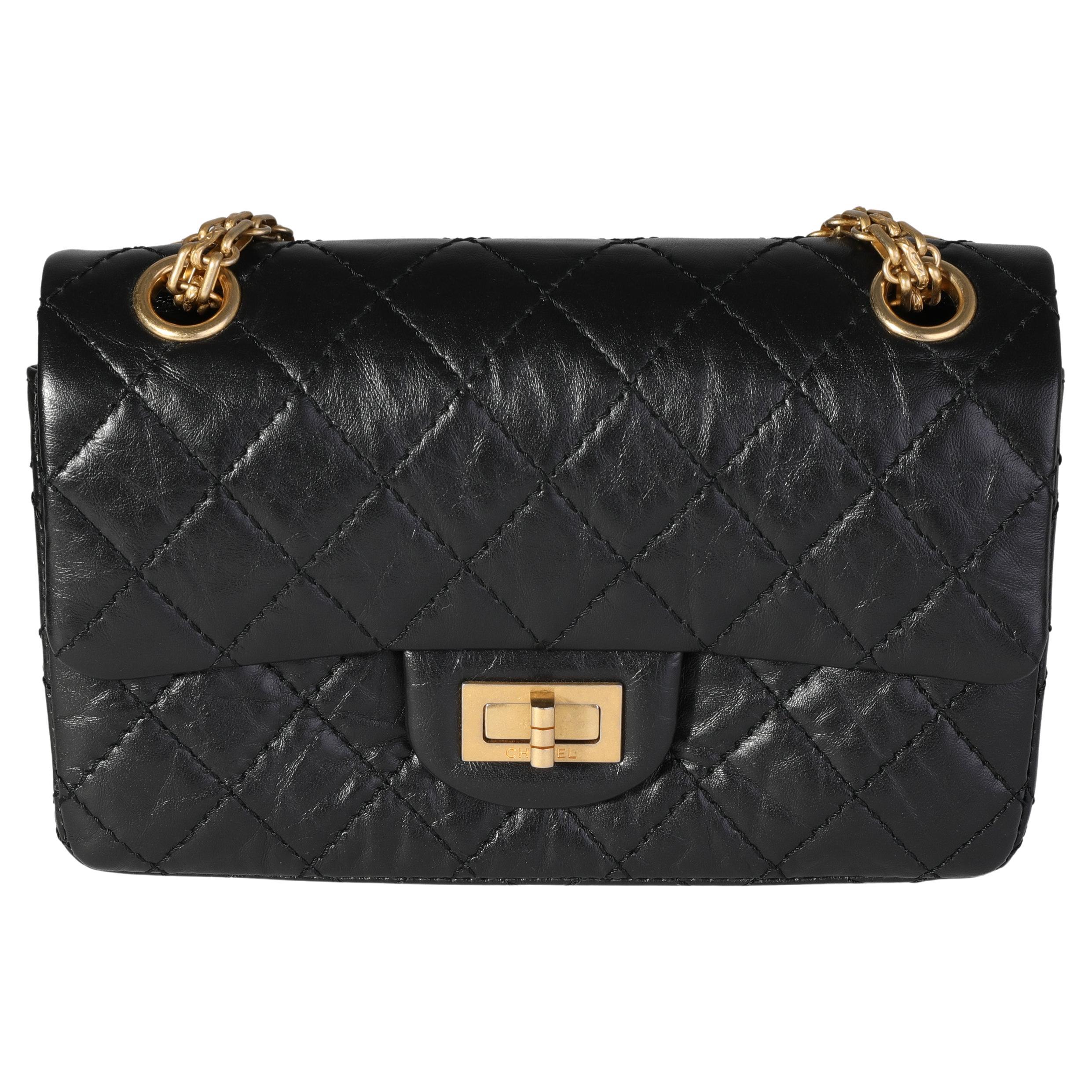 Chanel Black Quilted Aged Calfskin Reissue 2.55 224