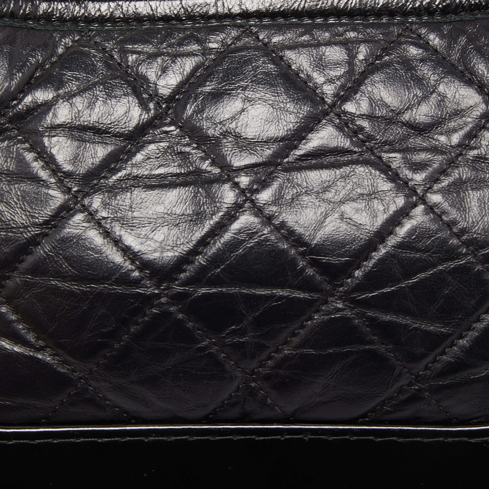 Chanel Black Quilted Aged Leather Small Gabrielle Hobo 1