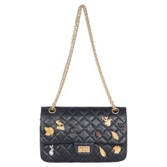 Chanel Black Quilted Calfskin 2.55 Lucky Charms Reissue Flap Bag