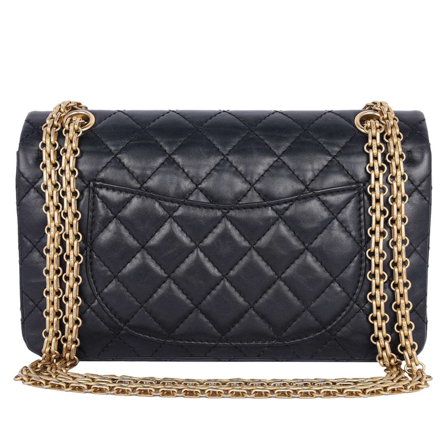 Chanel Black Quilted Calfskin 2.55 Lucky Charms Reissue Flap Bag 2