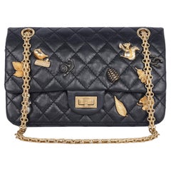 Chanel Black Quilted Calfskin 2.55 Lucky Charms Reissue Flap Bag